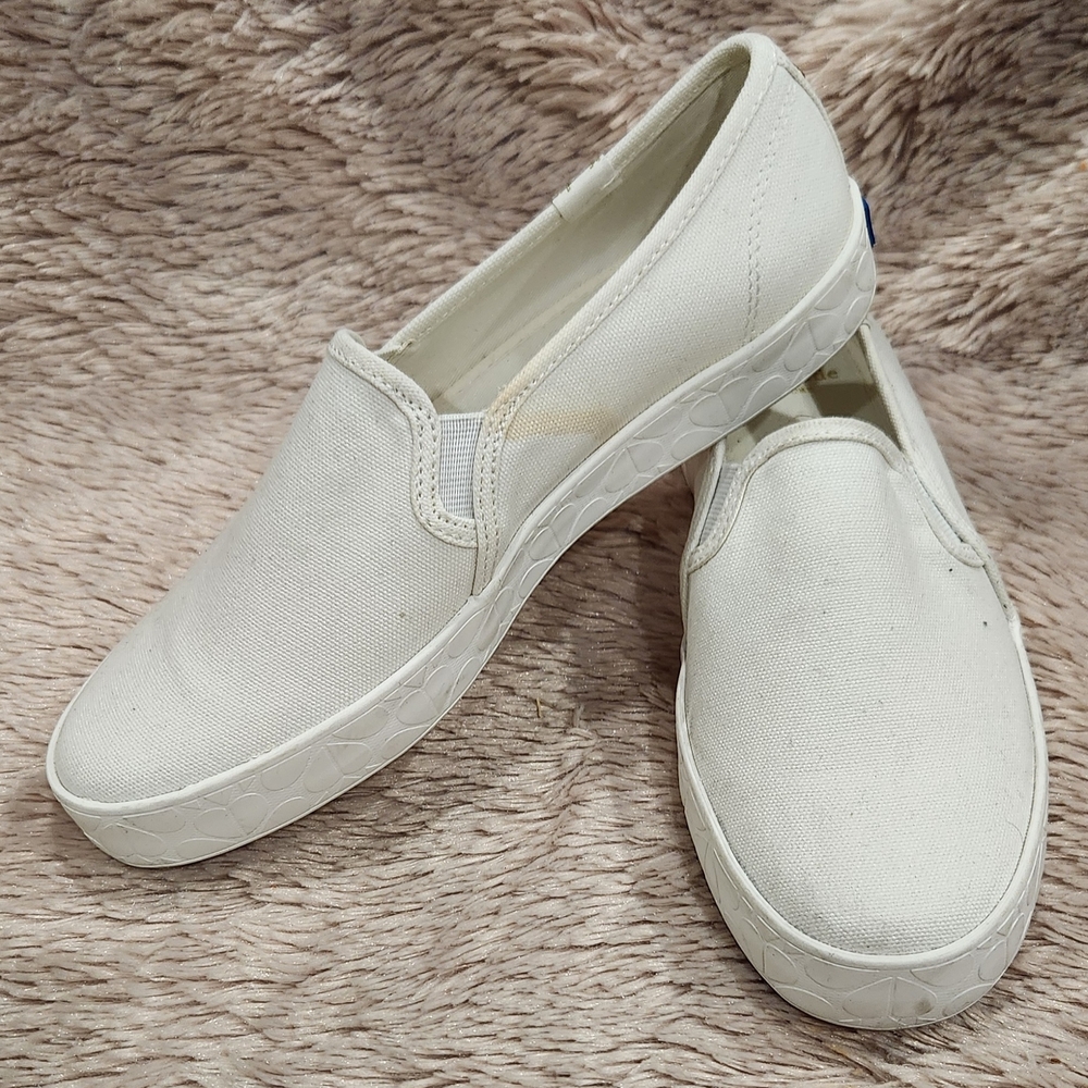 Classic White Canvas Slip-On Sneakers